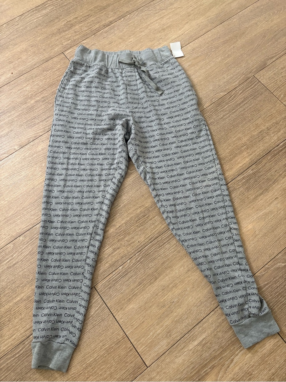 Calvin Klein Gray Allover Logo Joggers